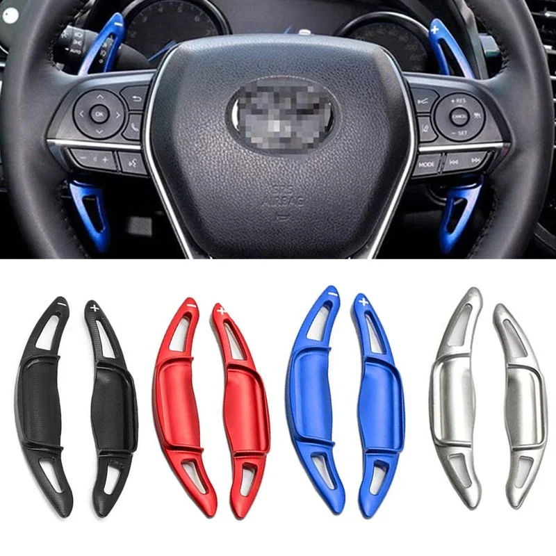 Car Steering Wheel Shift Paddle Extension Auto Direct Shifter Gear Blade DSG Sticker Aluminum For Toyota Camry 2018 2019 2020