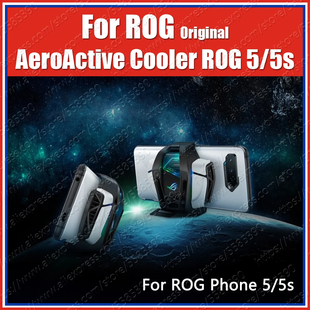 ZS673KS AeroActive Cooler 5 Kipas Pendingin untuk ASUS ROG Phone 5 Aksesori Asli Tombol Ekstra Fisik