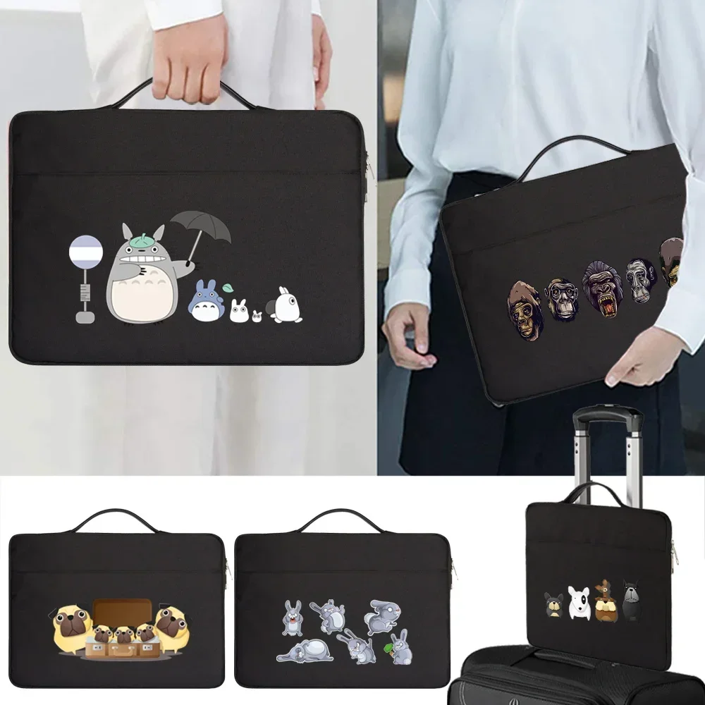 

HP Laptop Bag 10.1-15 Inch Portable Laptop Tote Cartoonpattern Print Waterproof and Dust-proof Tote