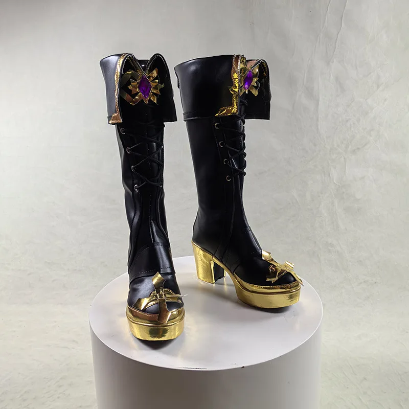 Yu コスプレストア モンテ・クリスト伯の伯爵 コスプレ靴 ハロウィン制服パーティー カスタマイズされた男の子と女の子用合成皮革靴