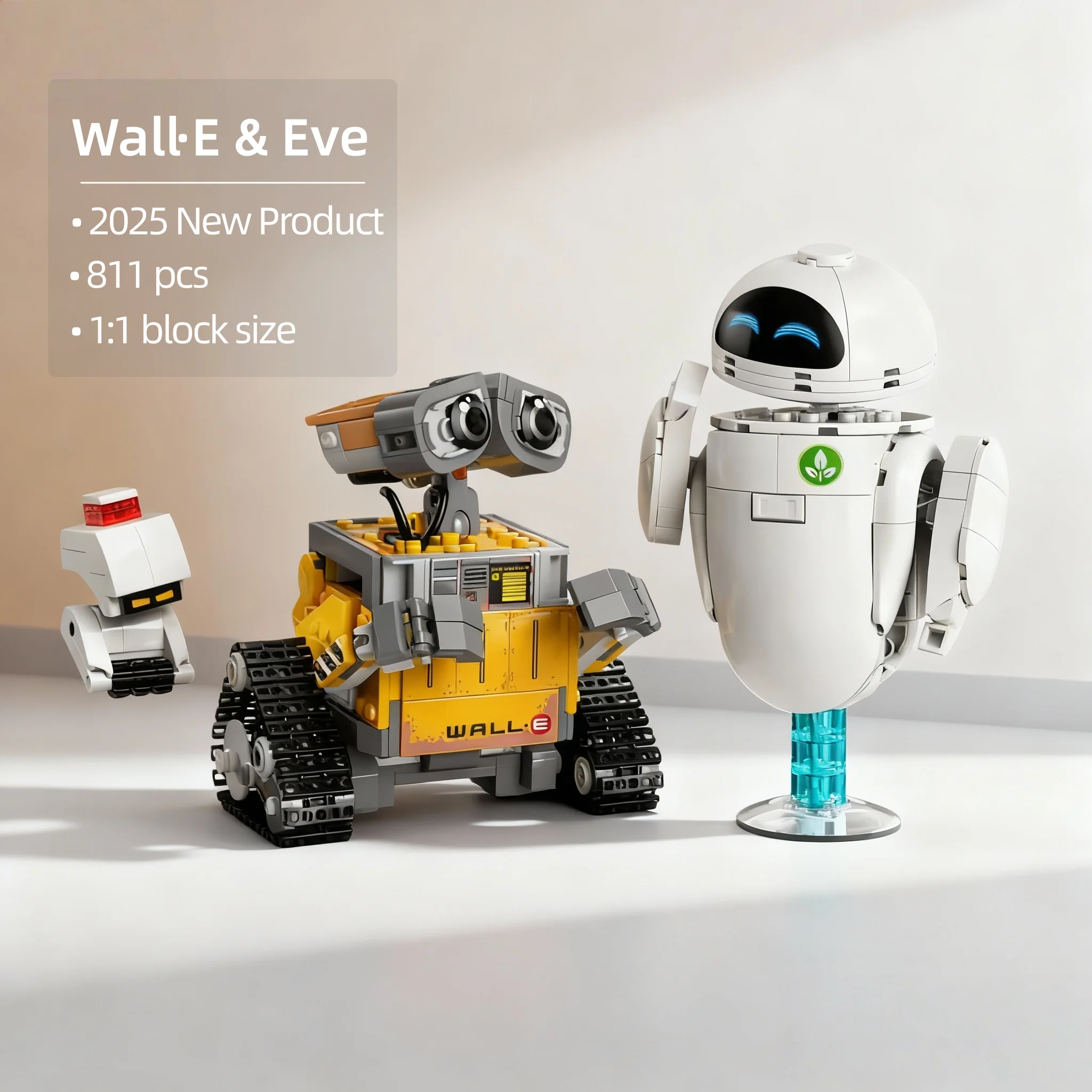 

NEW 811PCS MOC 43279 WALLI EVE Robot Building Blocks Figure Blocks Cute Cartoon Character Classic Toys Christmas Gifts