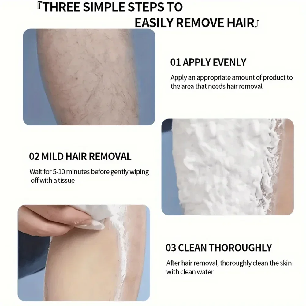 Men\'S Painless Hair Removal Cream Mild Non Irritating Hair Removal Cream Body Arm Armpit Leg Gentle Refreshing Hair Removal