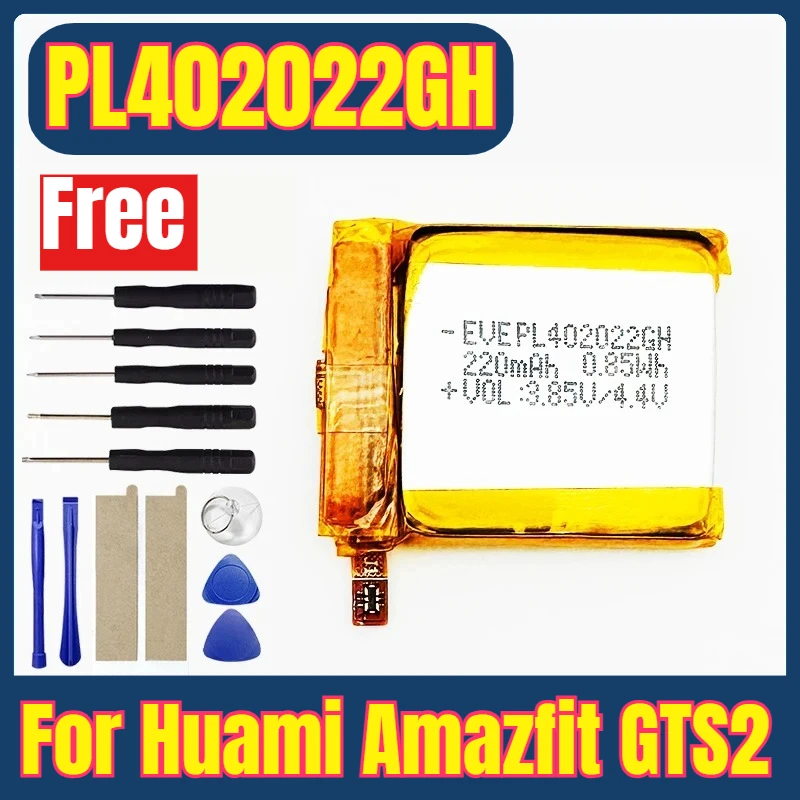 

PL402022GH Watches Batteries for Huami Amazfit GTS2 GTS 2 Mini A2010 A2018 402022 + Free Tools