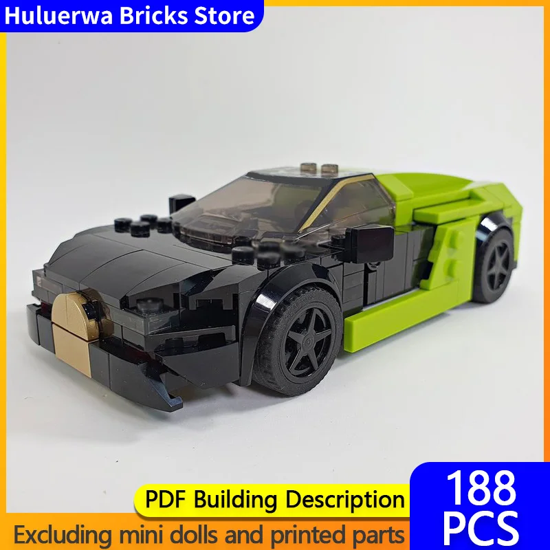 

Модель скоростного гоночного автомобиля MOC, строительные кирпичи, крылья чайки, дверь, гиперкар, модульная технология, детские праздничные подарки, сборные игрушки, костюм