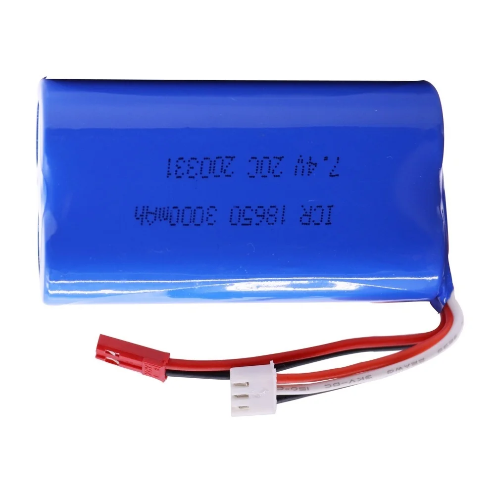 Bateria Lipo para Barcos RC, Peças do Modelo, Udi U12A Syma S033g Q1 H100 H101 H102 H103 FT009, 7.4V, 3000mAh, 2S, EL-2P SM JST e Plug T