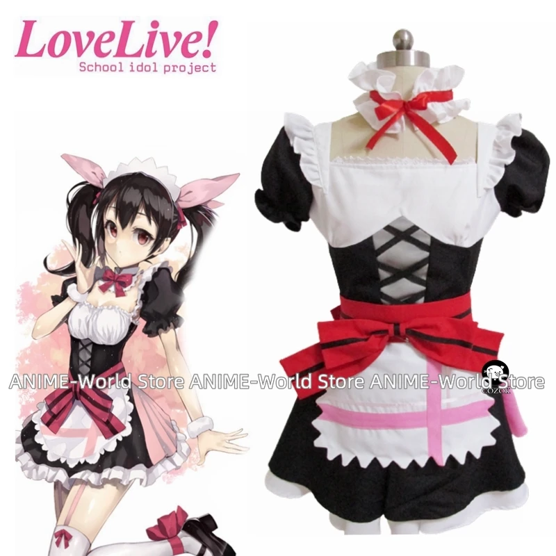 Anime LoveLive! Cosplay Nico Yazawa Man Woman Halloween Cosplay Cartoon Cute Maid Costume S-3XL