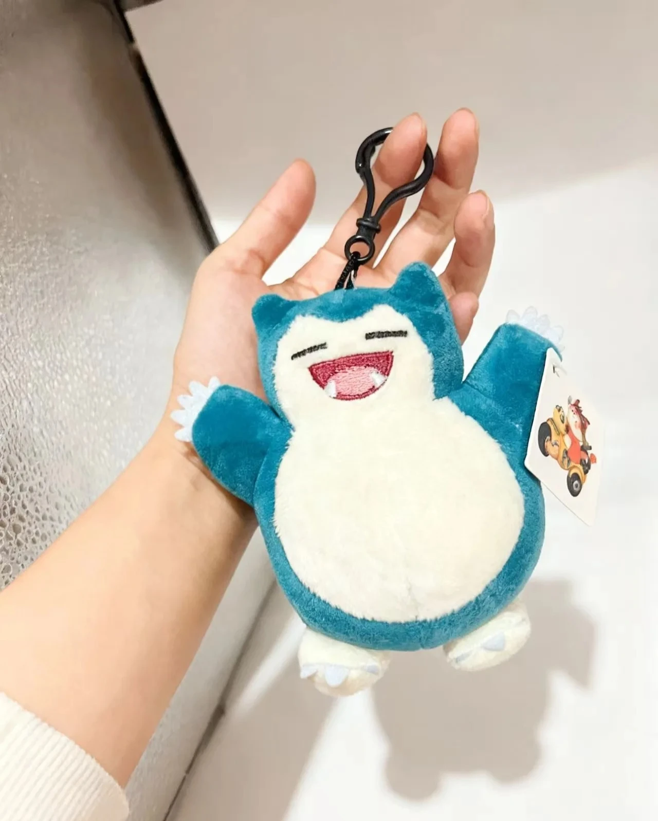 50개/세트 포켓몬 잠만보 봉제 인형 12cm 인형 펜던트 봉제 키체인 열쇠고리