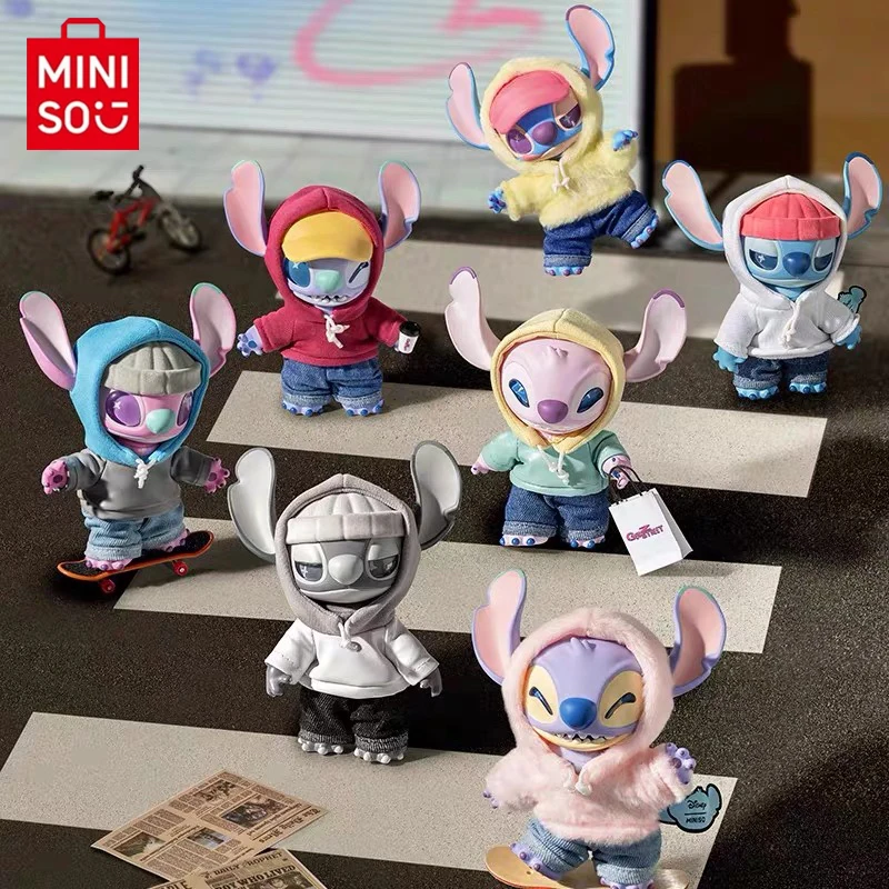 

MINISO Genuine Disney Stitch Street Series Blind Box Handmade OrnamentsTrendy Play Action Figure Surprise Box Birthday Gift