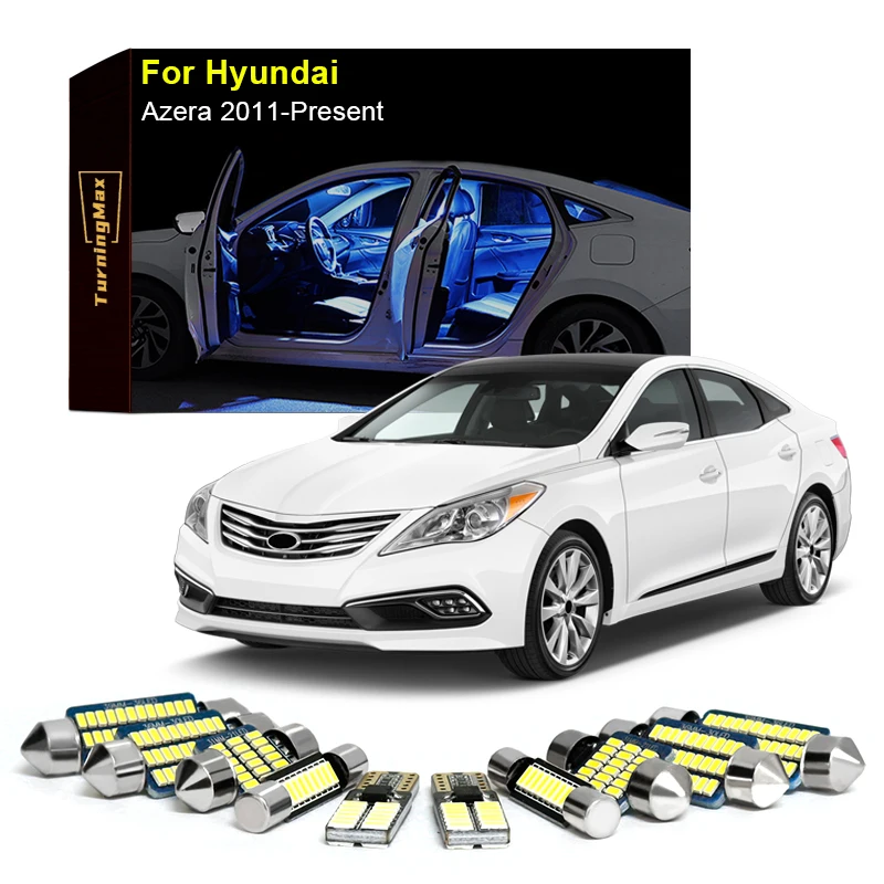 

Canbus Interior Lighting LED Bulbs Kit Package For Hyundai Azera 2011-Now Trunk Dome Reading Lights Indoor Lamps Car Accessories