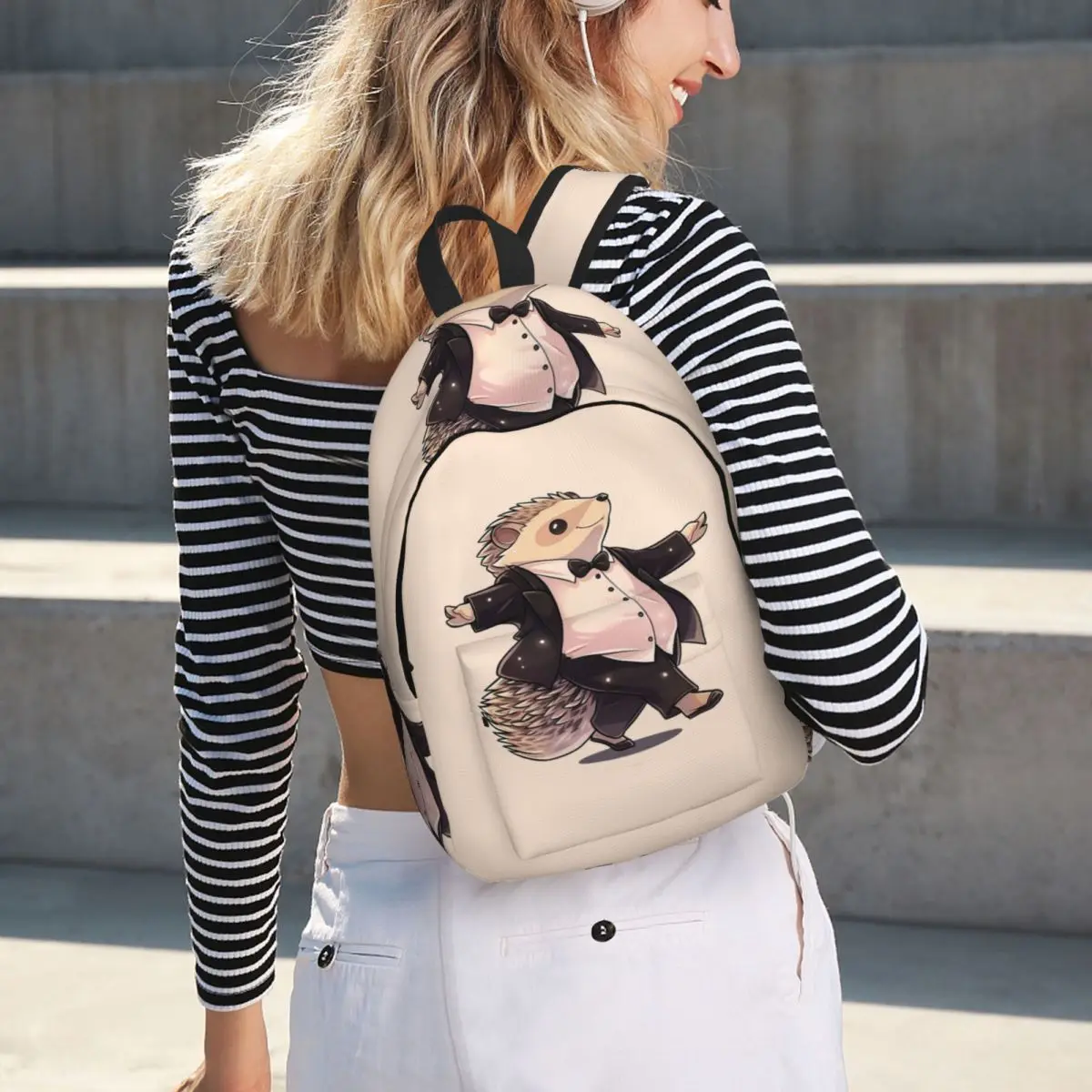 Fancy Hedgehog Backpack Hot Sale Daypack Large Capacity Children BookBag School Bag Shoulder Bags for Men Women