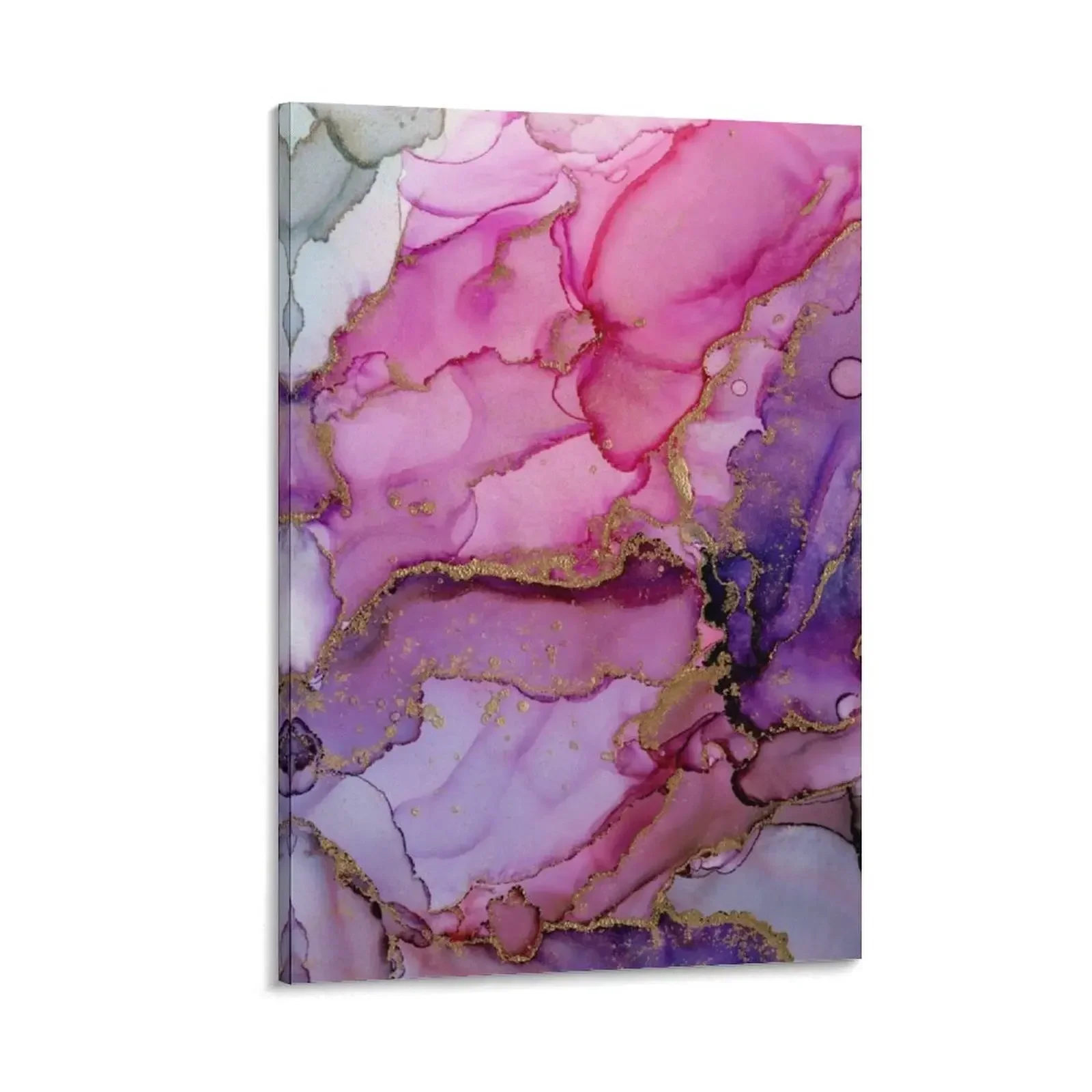 

Magenta Gold Marble Abstract Ink Canvas Painting Wall decoration poster ornaments for home home decoration accessories