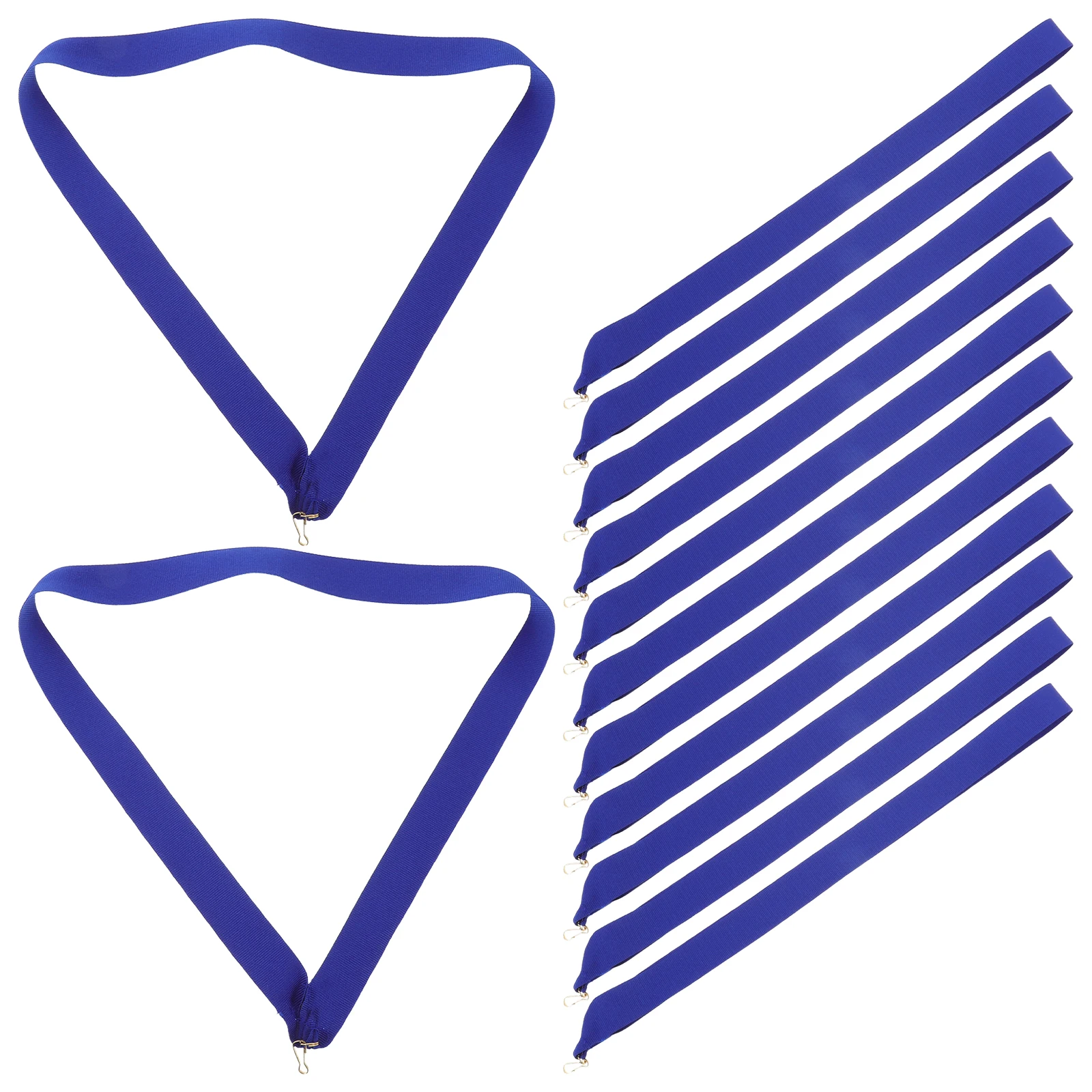 

30pcs Blue Award Ribbon Medal Neck Lanyards - Snap Clip Sports Meeting Competition Party Lanyards, Ideal for Student Awards