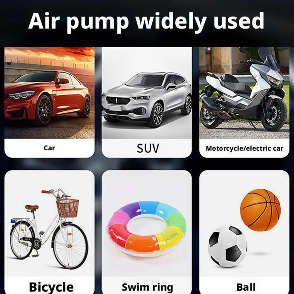 

Vehicle-mounted Air Pump Portable Automatic Charging Pump Air Inflator Pump Stop Display Motorcycle Tire Digital Tire Bicyc H1R4