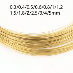 H65 DIY Soft Solid Raw Annealed Brass Wrapping Wire 0.2mm 0.3mm 0.4mm 0.5mm 0.6mm 0.7mm 0.8mmm 0.9mm-4mm Various Lengths