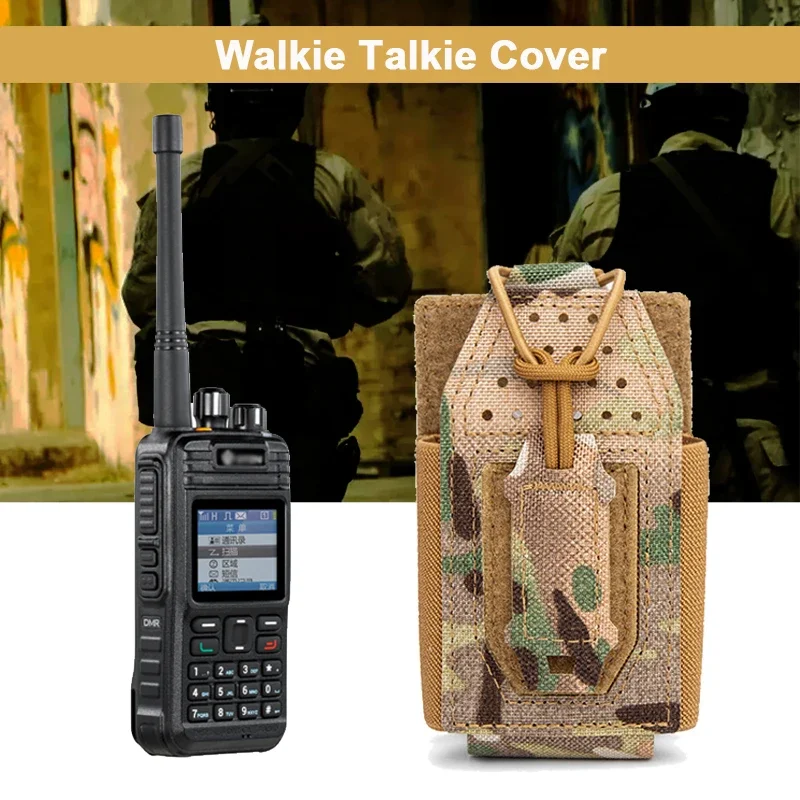 

Тактическая рация, нейлоновая сумка для радио Molle, портативный уличный охотничий спортивный держатель для телефона, кобура для переговорного устройства