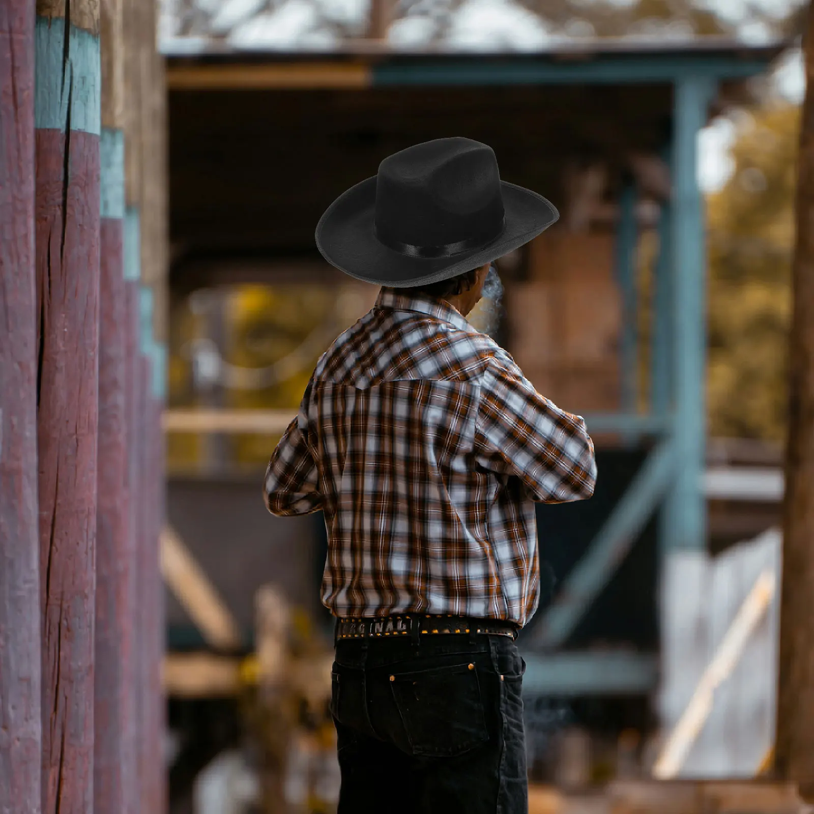 

Western Cowboy Hat Cowgirl Accessories Non-woven Fabric Adjustable Hats for Women Girls Dress up Costume Sun