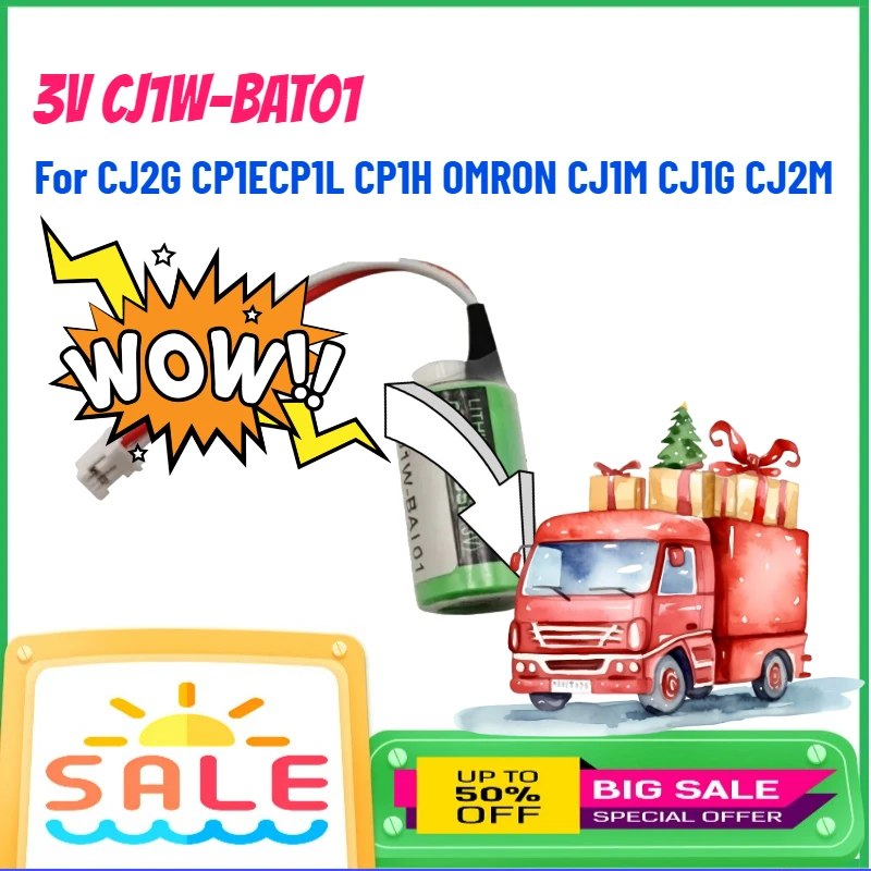 

3V CJ1W-BAT01 Battery for CJ2G CP1ECP1L CP1H OMRON CJ1M CJ1G CJ2M Non-rechargeable Batteries