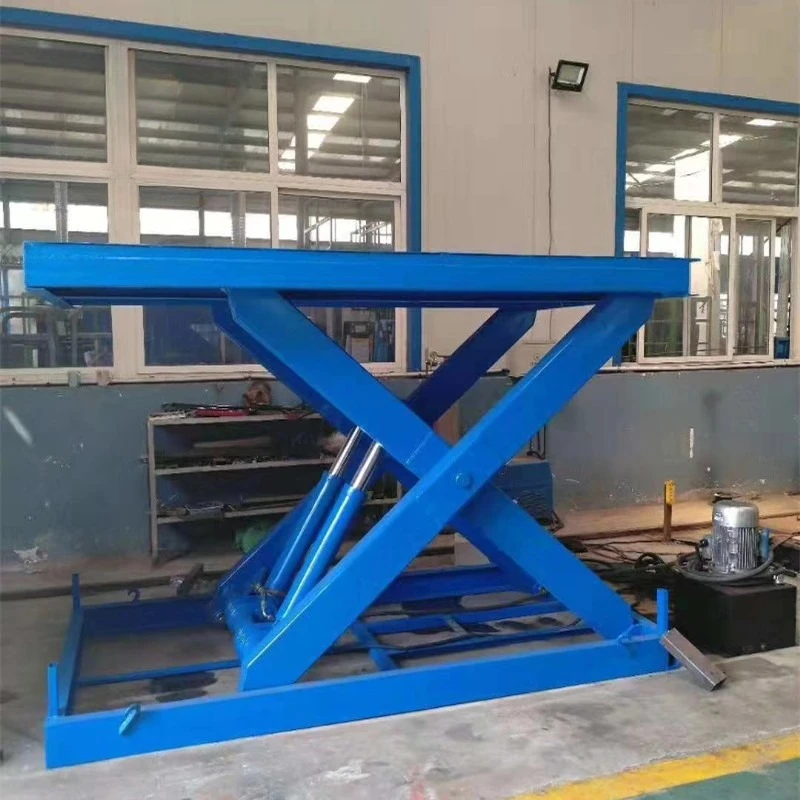 Warehouse fixed scissor lift electric hydraulic loading and unloading platform, warehouse scissor lift