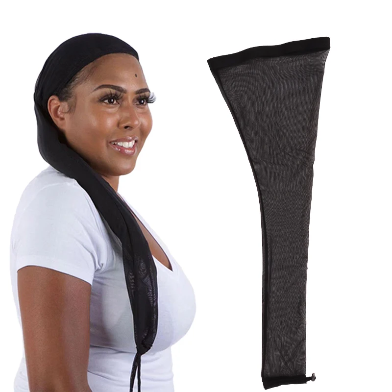 Hair  Weave Sleeve For Locs Soft Strechy Hair Wraps Breathable Dreadlock Hair Cap Extra Long Tube For Haircare Top Sleep Wig Cap