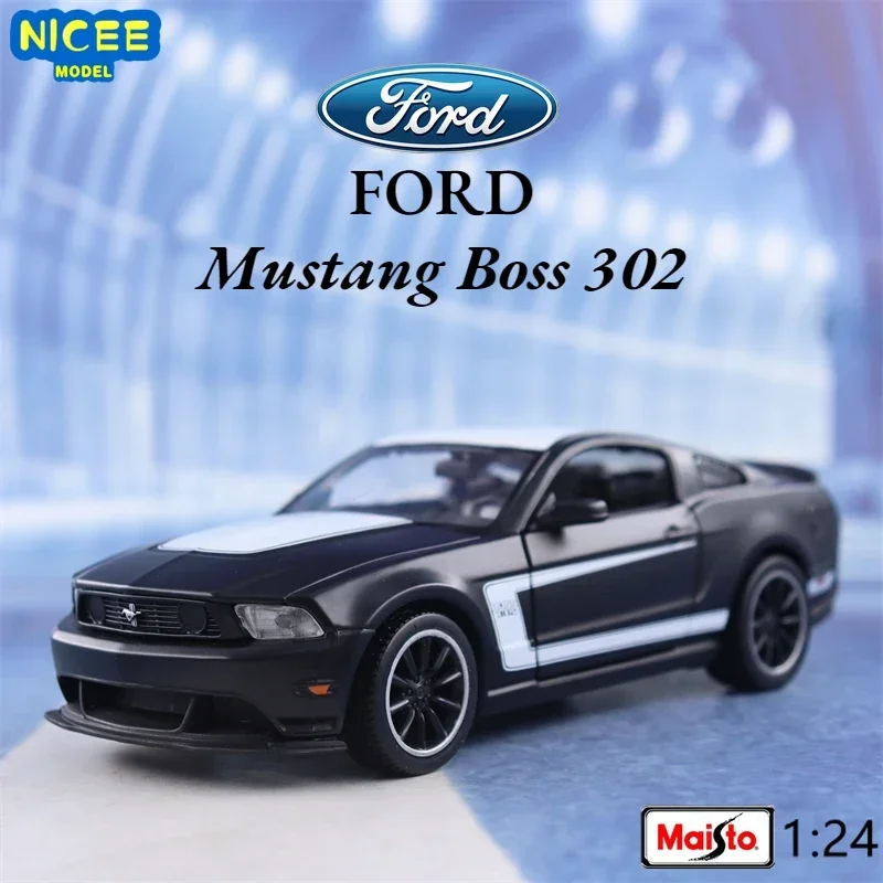 Maisto 1:24 Ford Mustang Boss 302 Sports Car Simulation Diecast Car Metal Alloy Model Car Children\'s toys collection gifts B918