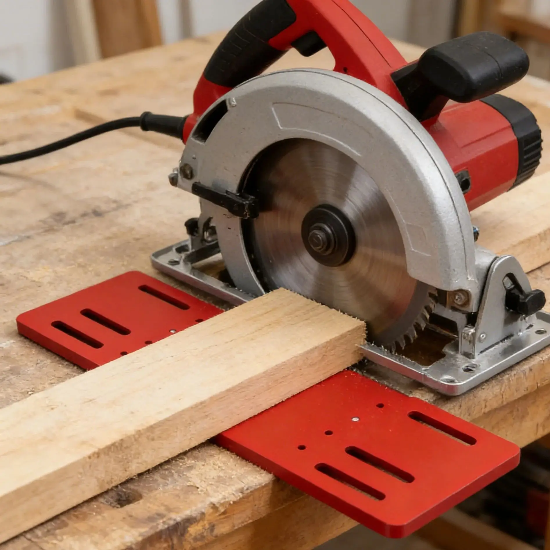 

Adjustable 2-in-1 Cutting Machine Base Made of Aluminum Alloy No Need for Drilling Quick Positioning for Woodworking Detachable