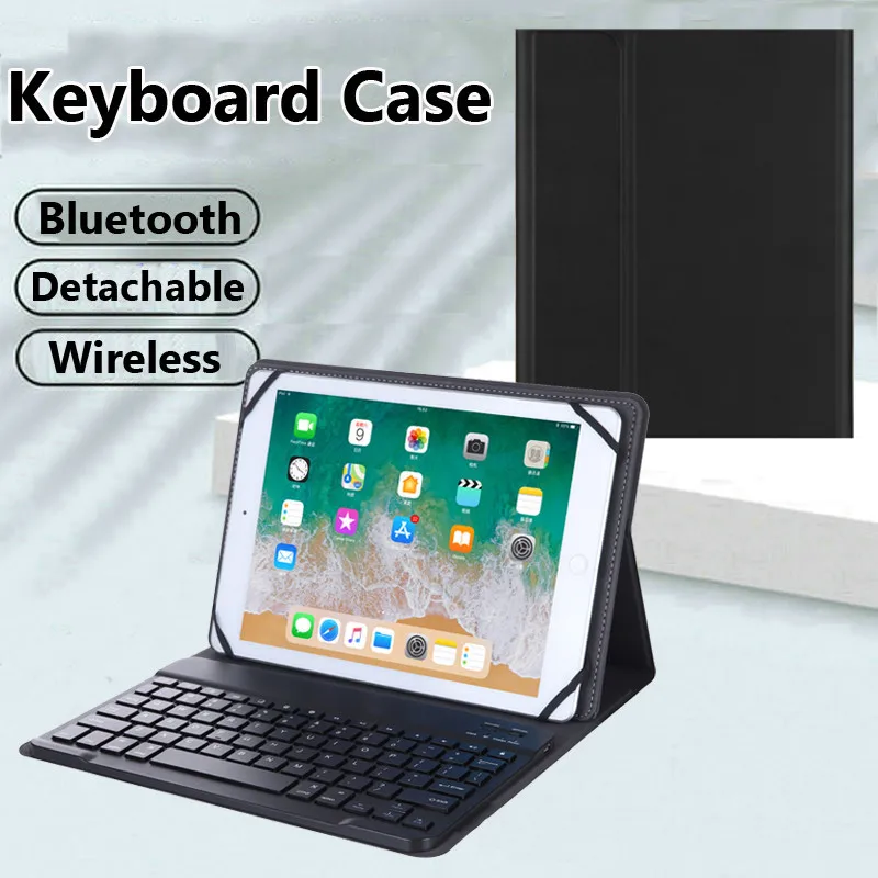 Doogee-タブレットPC用ワイヤレスBluetoothキーボード,レザーケース
