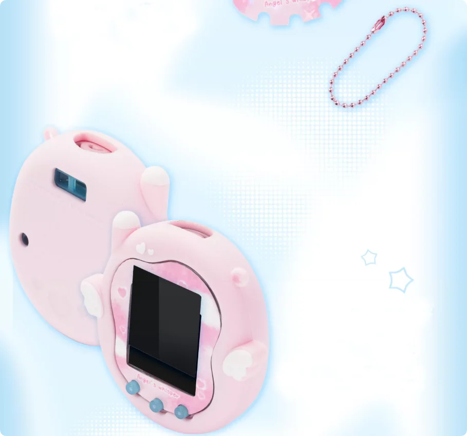 Silikonowa naklejka ochronna na panel z motywem anioła, miękka skórka, smycz ‌   Łańcuszek do Tamagotchi Uni, etui ochronne, akcesoria — zdjęcie produktu 5