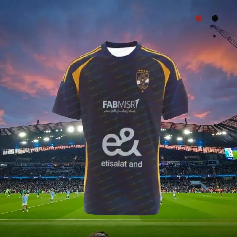 

2025 New Moto Quick-drying Al Ahly SC Football Jersey for Adults and Children, Breathable Mesh Sports T-shirt, Uniform
