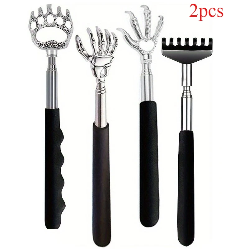 Random 2pcs, Random Colors, Random Patterns, Retractable Back Scratcher, Back Massager, Birthday Gift for Men, Women, and Teens