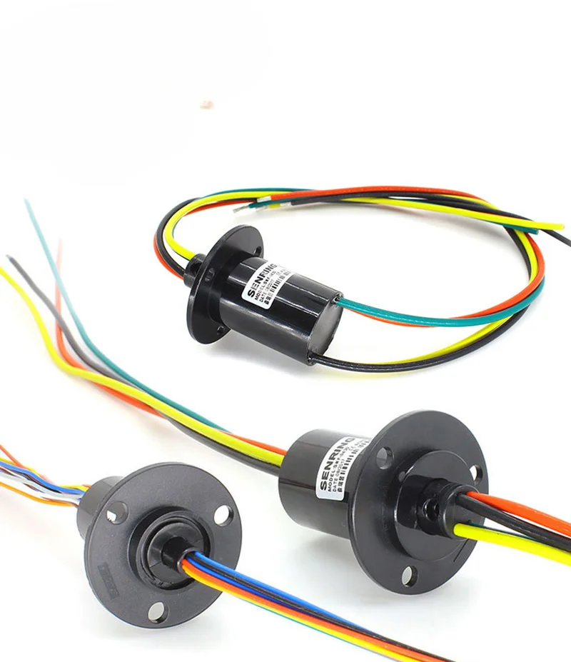 

Slip Ring 5A/15A/10A/30A With 2/3/4/6/8/12 channels Flange OD 12.5MM/ 15.5MM/22MM/ 30MM Rotating Electrical RotaryJoint