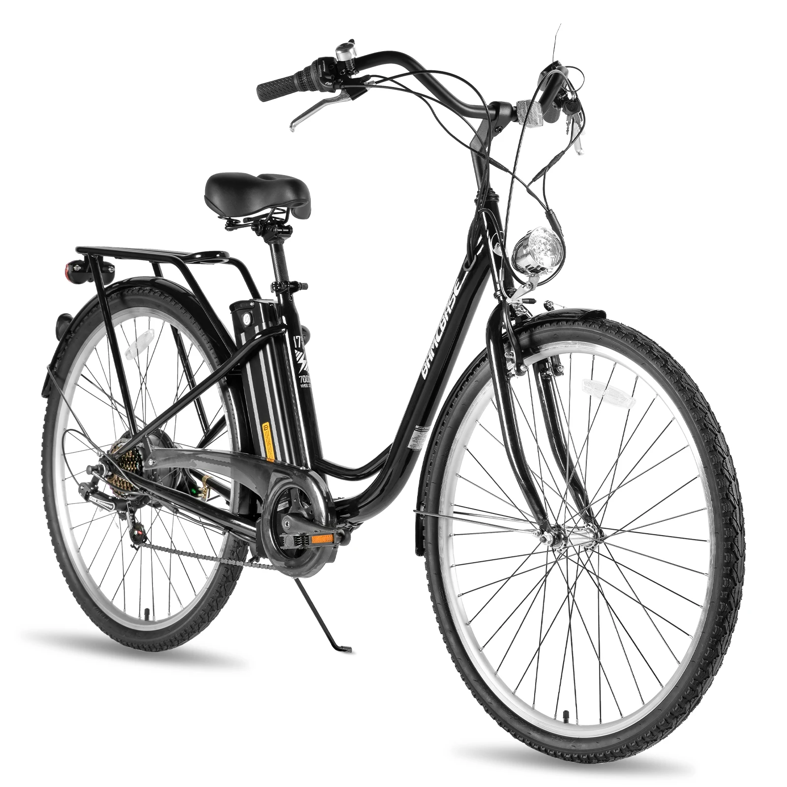 HILAND 28-Zoll-Elektrofahrräder, 700c E-Cit-Räder für Erwachsene, 250-W-Motor, 36-V-10,4-Ah-Akku,