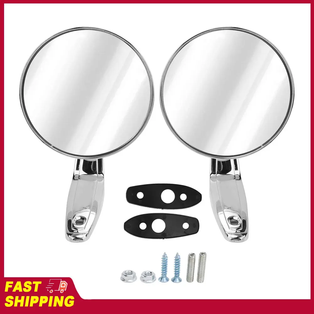 

Хромированные боковые зеркала заднего вида для автомобиля, складные, ручное управление, серебристый цинковый сплав с хромированием, 2802834 для Belvedere Fury III GTX