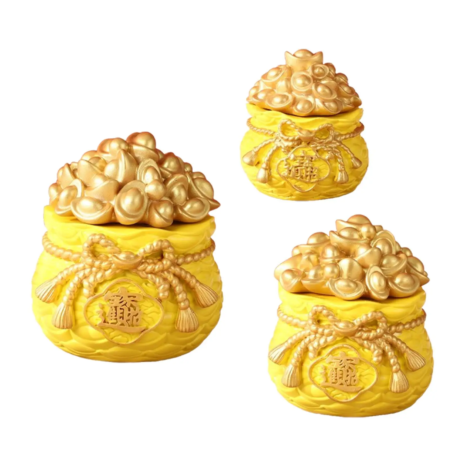 

Статуя из смолы, фигурка для гостиной, кабинет Юань Бао, таз сокровища, фэн-шуй