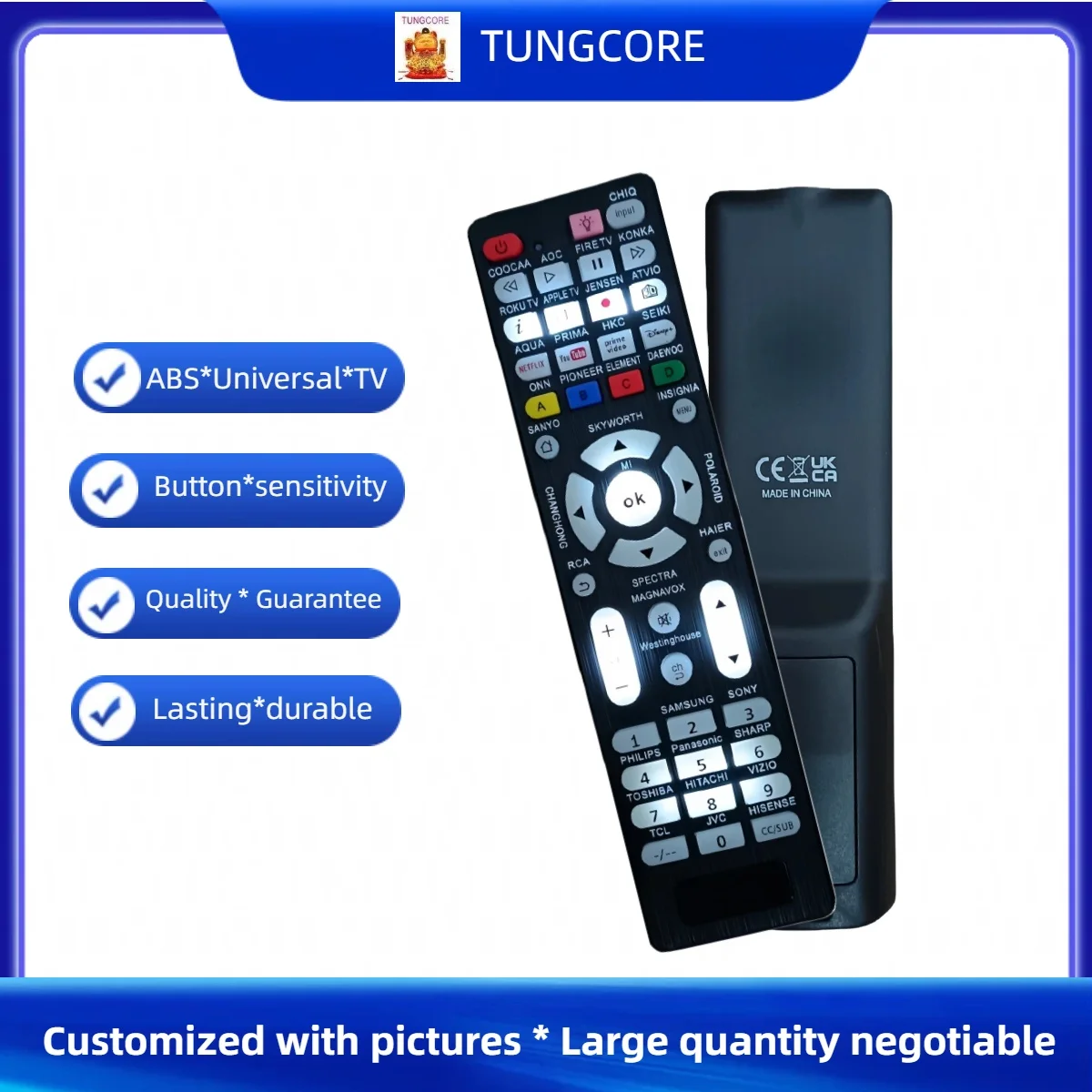 Control remoto de TV Universal apto para Samsung Sony Toshiba Hinsense Panasonic Philips Sharp Sanyo Insignia Hitachi TCL