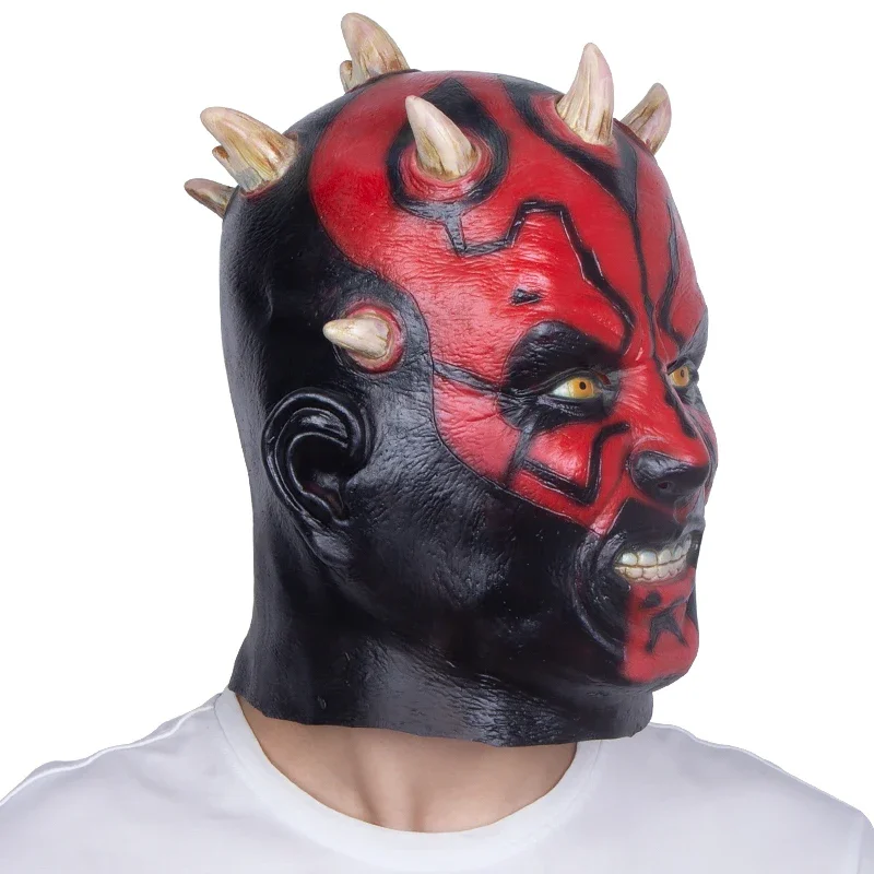 Scary Mask Darth Maul Movie Character Latex Full Head Headgear Halloween Cosplay Party Costume Props