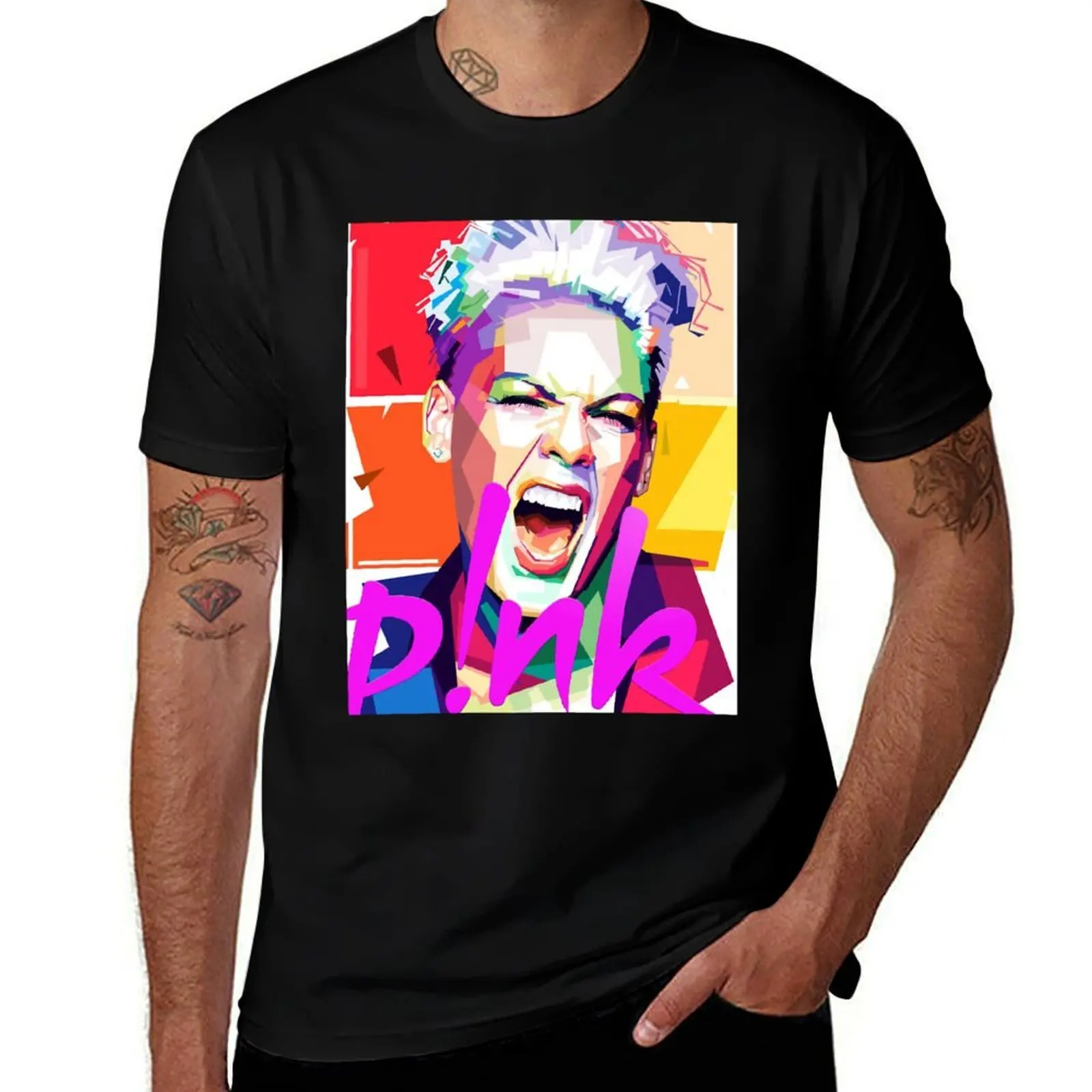Camiseta básica lisa de la gira de verano rosa 2023 de Carnivalz para primavera y verano