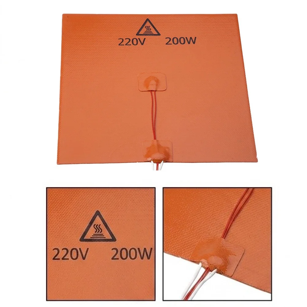 For 3D Printing Silicone Heated Bed Mat Industrial Heating Mat Even Temperature Distribution Overheat Protection