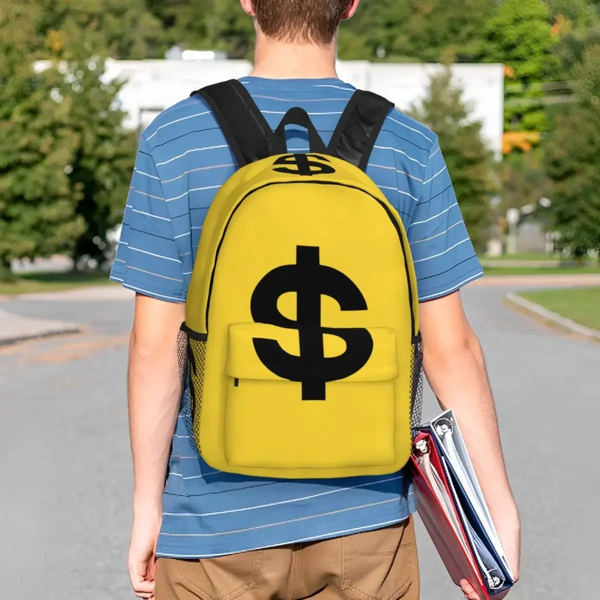 American Money Dollar Logo Backpack Student Boys Girls BookBag Kids School Bag Laptop Shoulder Bags for Men Women