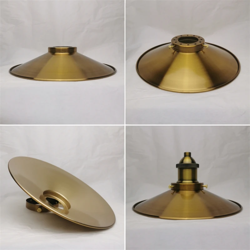 Metal lampshade Finished Iron light shade 4 style Edison Fixture shades DIY Metal Brushed Gold bronze lamp accessories