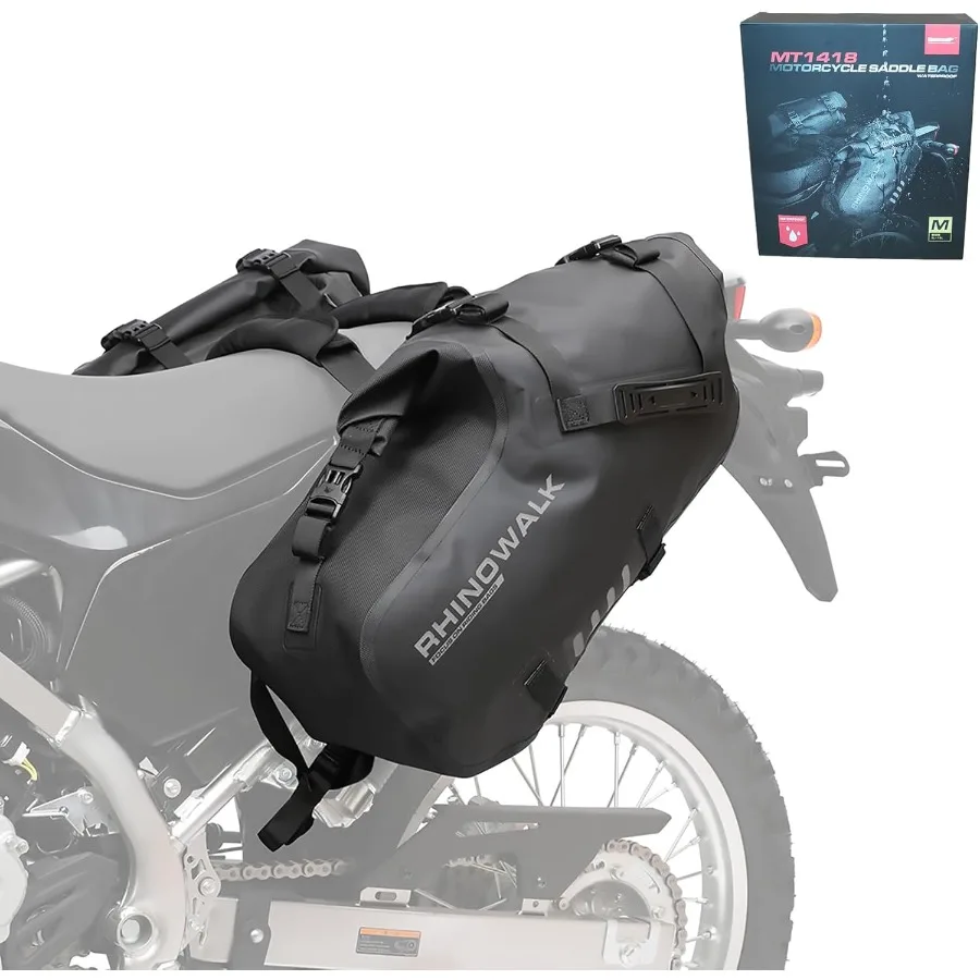 

Waterproof Motorcycle Saddle Bags for Adventure Travel and Long Rides 18L Capacity 9L2 Tail Side Panniers Luggage for Most Moto