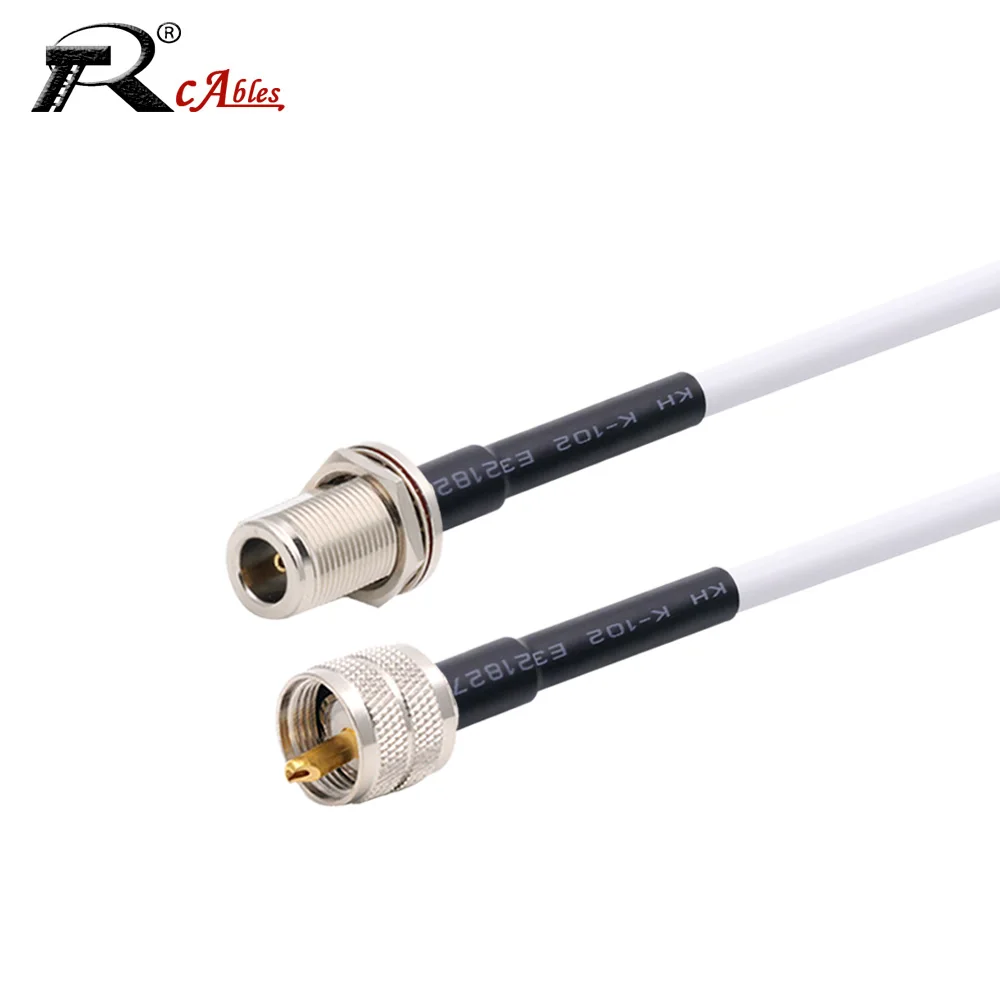 

RG58 Cable Waterproof N Female Nut Bulkhead to PL259 UHF Male Plug Connector RF Coaxial Extension 50 Ohm Pigtail Jumper Adapter