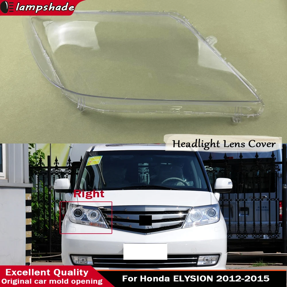For Honda ELYSION 2012 2013 2014 2015 Front Headlamps Cover Headlights Shell Transparent Lampshade Replace Plexiglass Lens