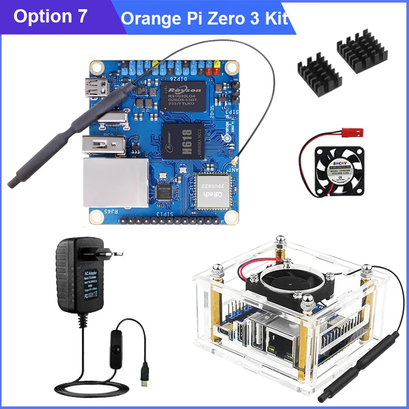 Orange pi null 3 4gb 2gb 1gb ram all winner h618 64-bit 16mb spi flash dual band wifi5 bt3.0 gigabit lan port single board