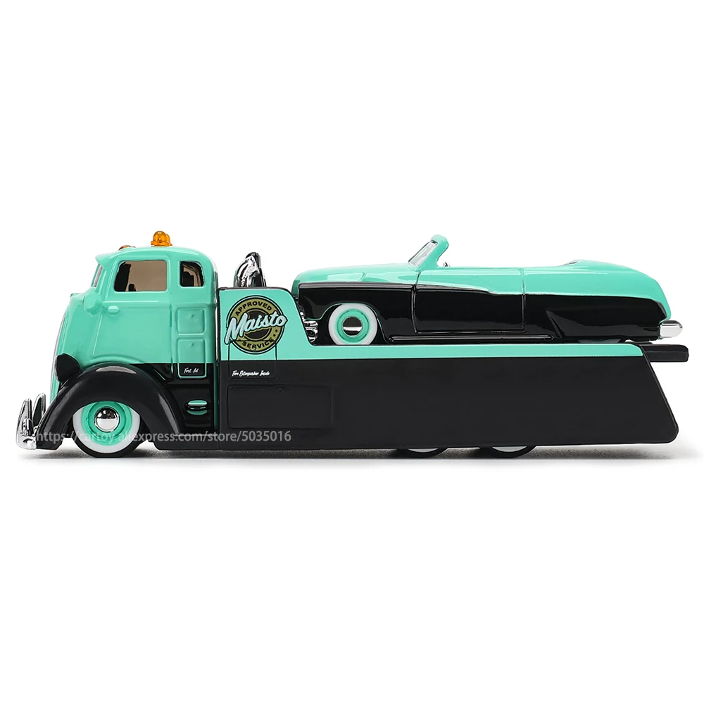 Maisto 1:64 COE FLATBED / 1950 MERCURY CUSTOM elite transport Die-casting car model collection gift toy