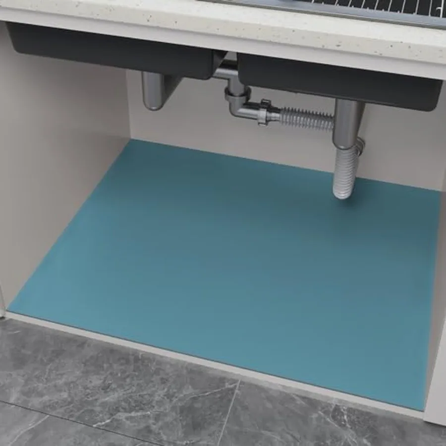 

Under Sink Mats-35" x 24" Cut-to-Fit Absorbent Shelf Liner for KitchenandBathroom Cabinets Non-Slip, Quick-Dry Cabinet Liner fo