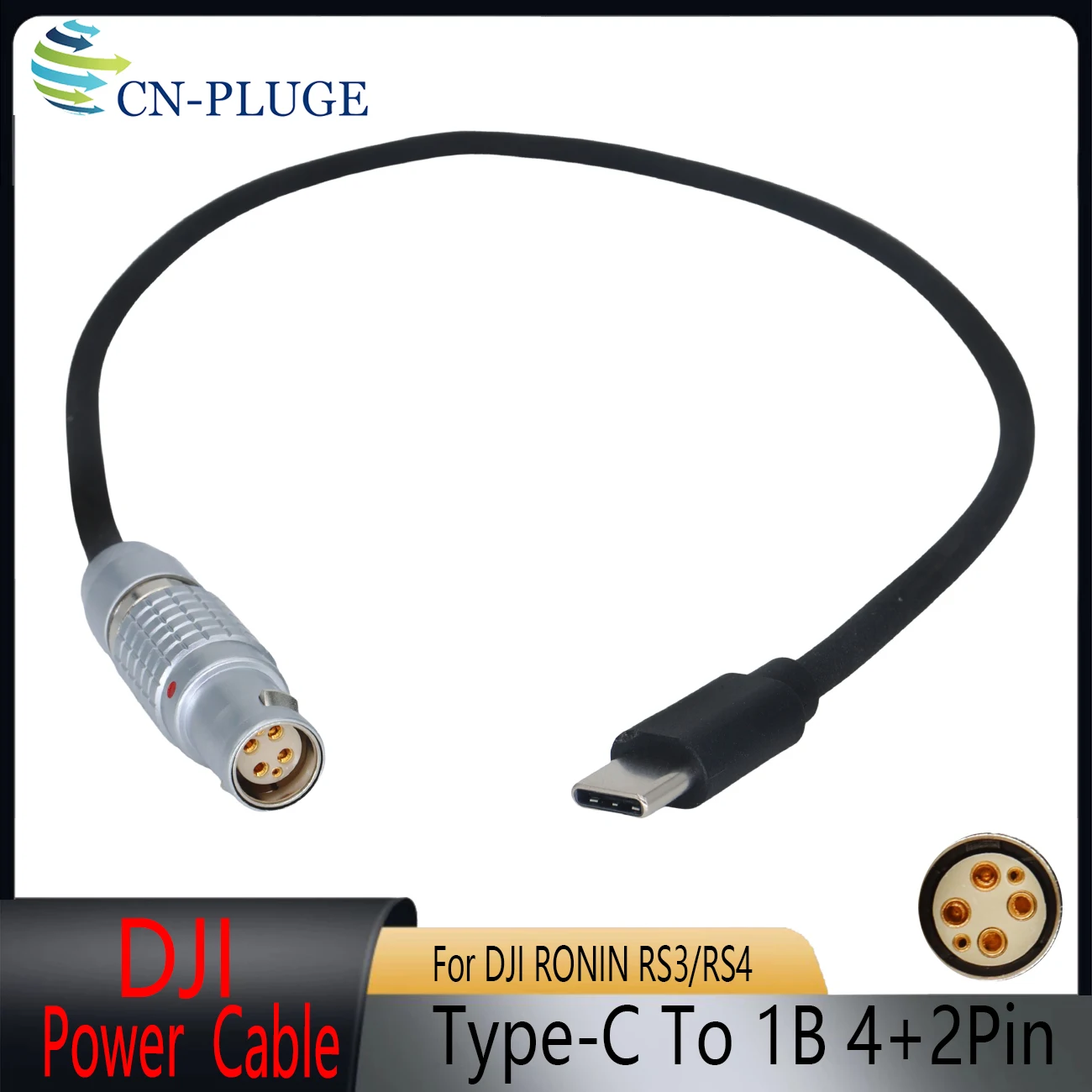 DJI Ronin RS3/RS4 USB Type-C To 6Pin Female Power Cord For DJI Transmission Power Cable