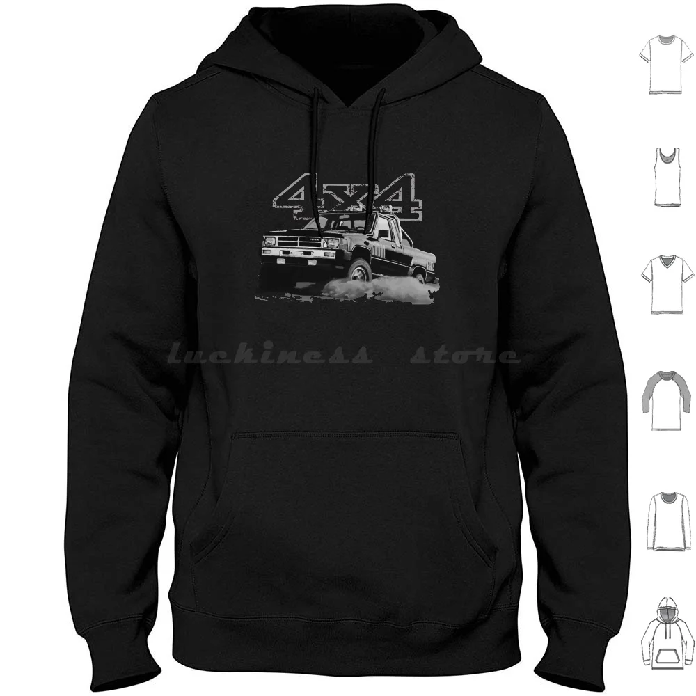 1987 4x4 Hoodies Long Sleeve Hilux Truck Vehicle Jdm Retro Pickup Pickup Truck Vintage Truck Suv 4x4 Hilux Hilux Side