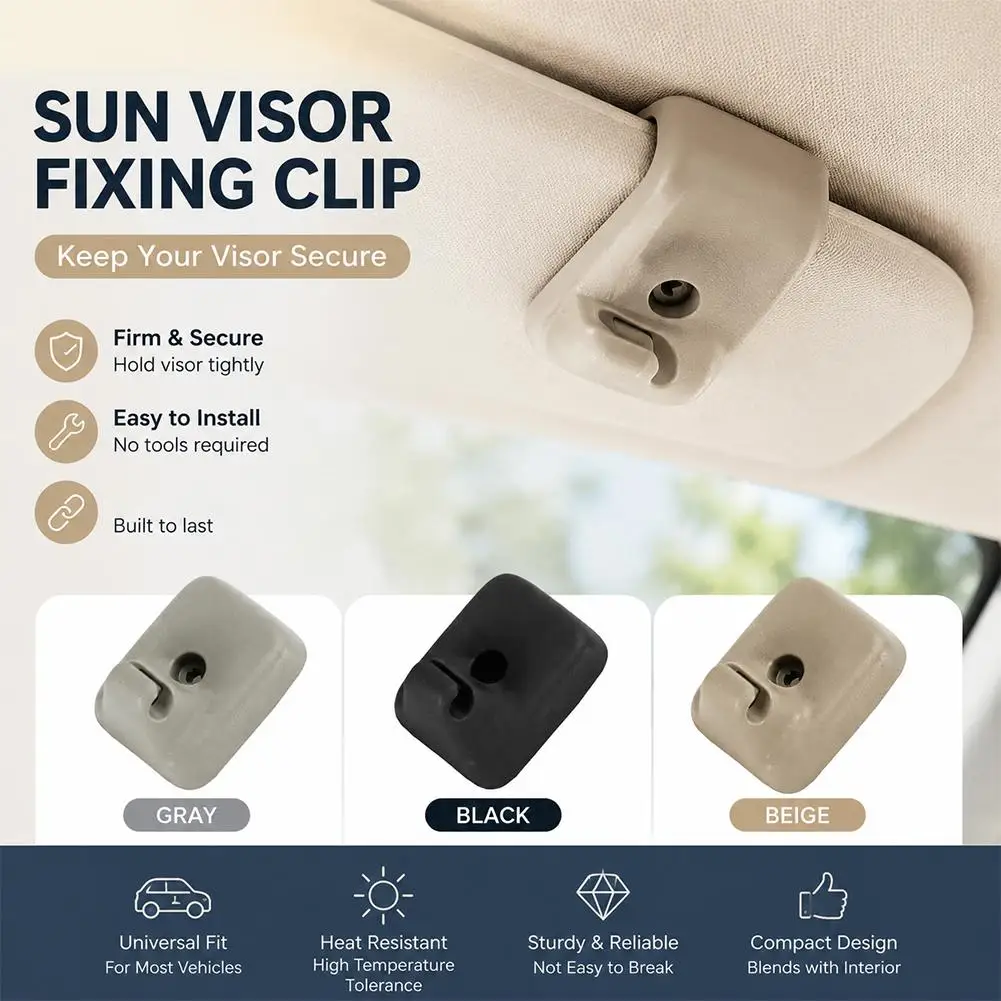 

2PCS Sun Visor Clip Retainer Holder for Ford F-150 2009-2014 AL3Z-1504132-AB Camel Tan Replacement Auto Parts Interior Accessory
