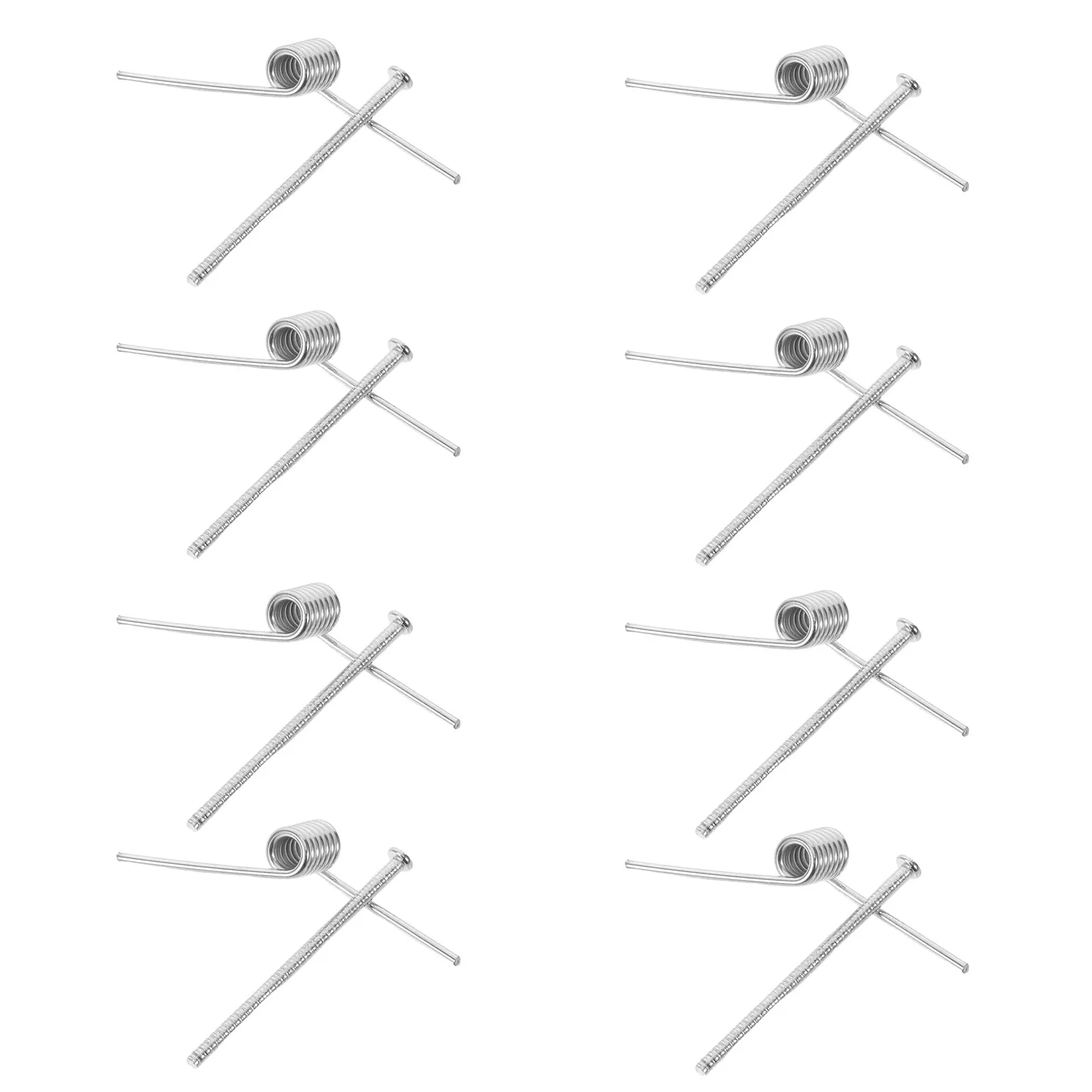 

8 шт. пружинные зажимы для волос из нержавеющей стали V-образной формы, сменные детали для ремонта заколок, для больших и средних заколок, серебристые