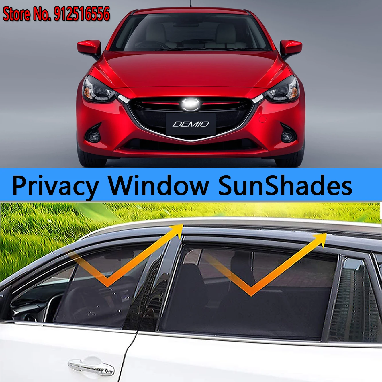 

Sun Shade Shading Protection Window SunShades Sunshield Accseeories For Mazda 2 Hatchback Demio DJ DL 2015 - 2023 2016 2017 2018